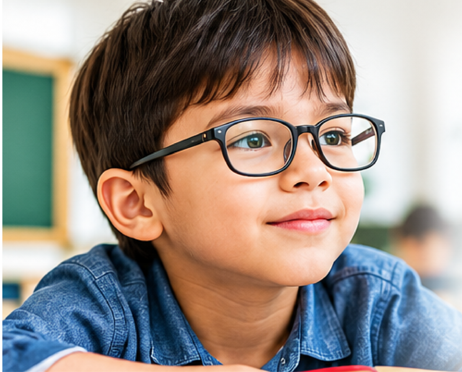 My Child Cannot See the Board but Can Read Books